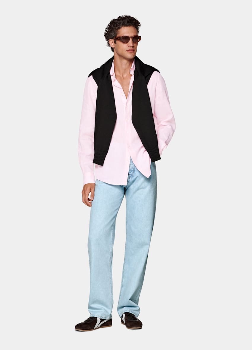 Pink Linen Shirt